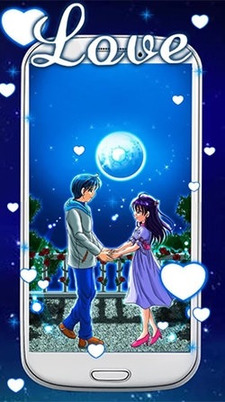 Blue Love Android Wallpaper Image 1