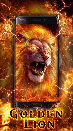 Golden Lion Android Wallpaper Image 1