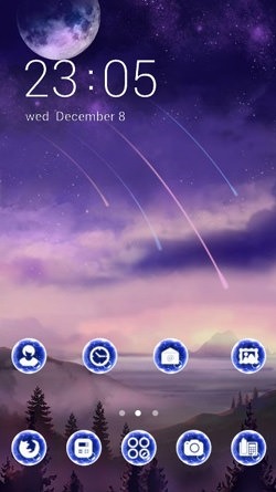 Fantasy Night CLauncher Android Theme Image 1