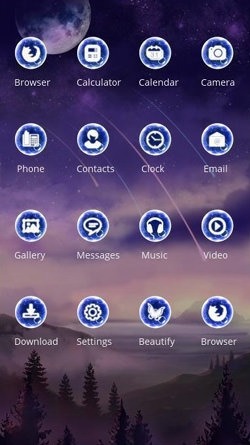 Fantasy Night CLauncher Android Theme Image 2
