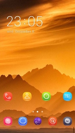 Golden Nature CLauncher Android Theme Image 1