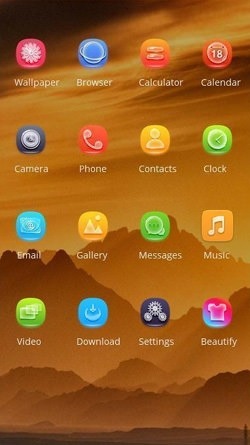 Golden Nature CLauncher Android Theme Image 2