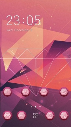 Red Diamond CLauncher Android Theme Image 1