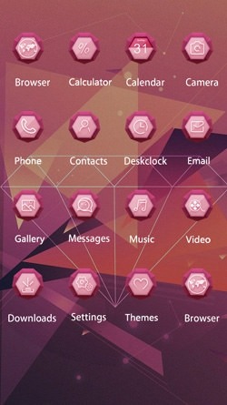 Red Diamond CLauncher Android Theme Image 2