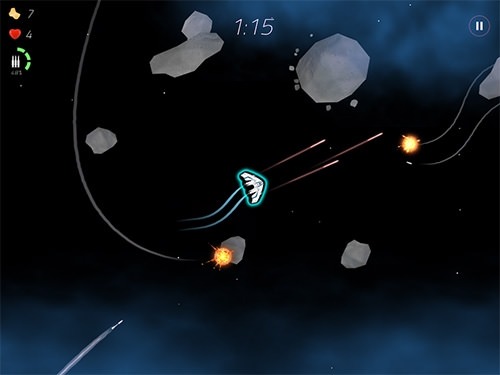 2 Minutes In Space: Missiles And Asteroids Survival Android Game Image 2