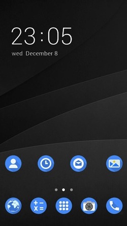 Dark Aqua CLauncher Android Theme Image 1