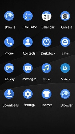 Dark Aqua CLauncher Android Theme Image 2