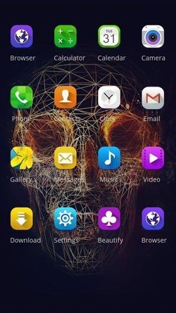 Digital Skull CLauncher Android Theme Image 2