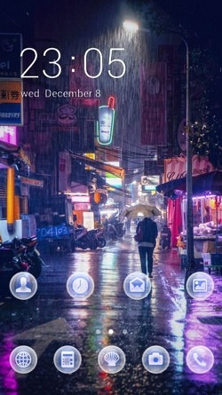 Rain CLauncher Android Theme Image 1