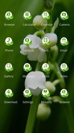 White Flowers CLauncher Android Theme Image 2