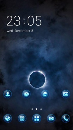 Dark Moon CLauncher Android Theme Image 1