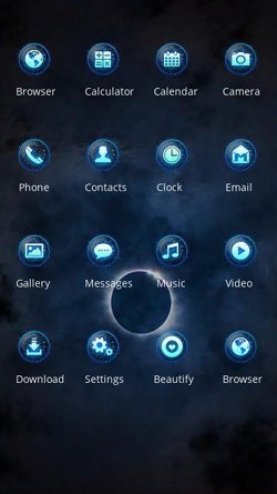 Dark Moon CLauncher Android Theme Image 2