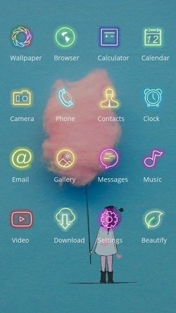Cotton Candy CLauncher Android Theme Image 2