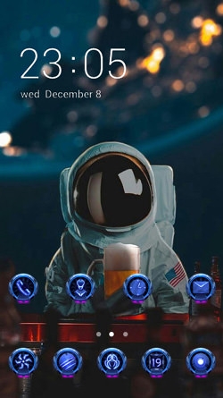 Astronaut CLauncher Android Theme Image 1