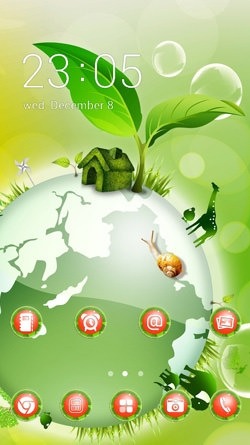 Green Planet CLauncher Android Theme Image 1