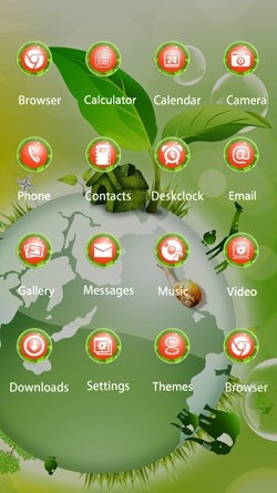 Green Planet CLauncher Android Theme Image 2
