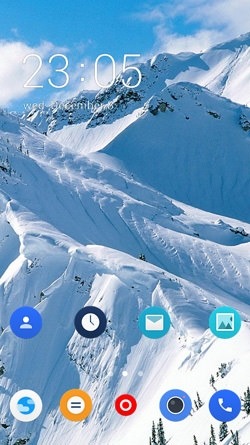 Snow CLauncher Android Theme Image 1