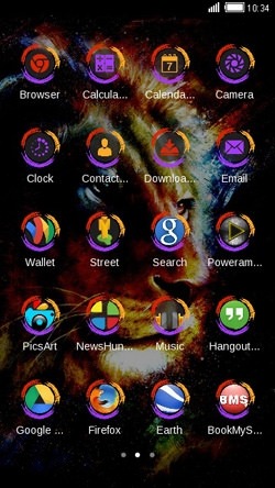 Neon Lion CLauncher Android Theme Image 2