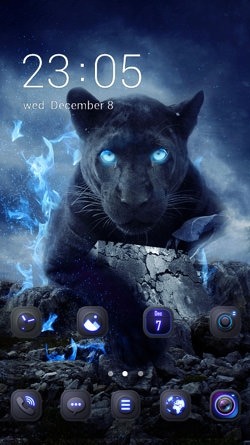 Black Leopard CLauncher Android Theme Image 1