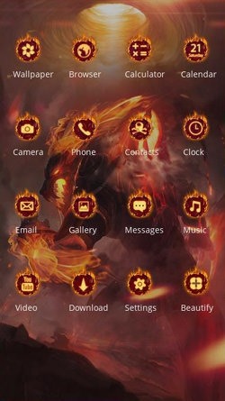 Flame Wolf CLauncher Android Theme Image 2