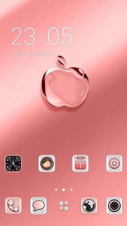 Crystal Apple CLauncher Android Theme Image 1