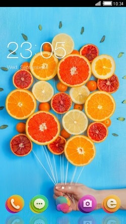 Lemon And Orange CLauncher Android Theme Image 1