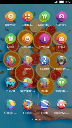 Lemon And Orange CLauncher Android Theme Image 2