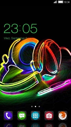 Neon Music CLauncher Android Theme Image 1
