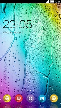 Rainbow Drops CLauncher Android Theme Image 1