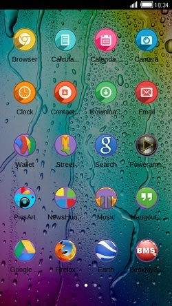Rainbow Drops CLauncher Android Theme Image 2