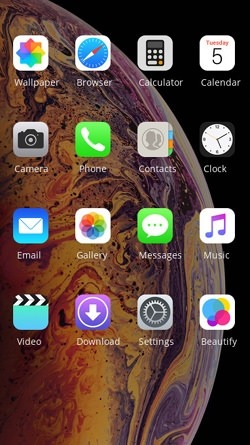 iPhone XS Yellow CLauncher Android Theme Image 2