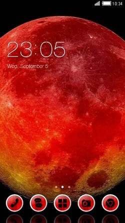Red Moon CLauncher Android Theme Image 1