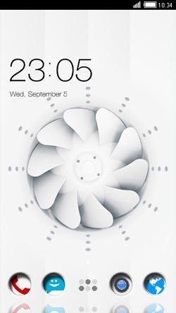 White Spinner CLauncher Android Theme Image 1