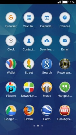 Blue Crystals CLauncher Android Theme Image 2