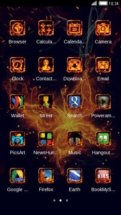 Flame Butterfly CLauncher Android Theme Image 2