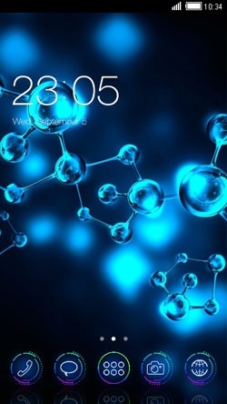 Neon Atom CLauncher Android Theme Image 1