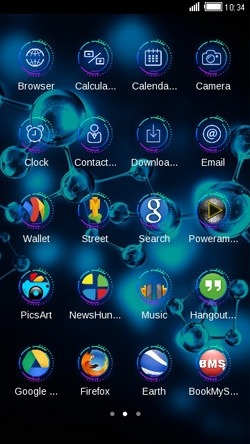 Neon Atom CLauncher Android Theme Image 2