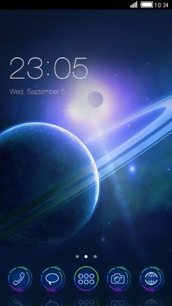 Saturn Space CLauncher Android Theme Image 1