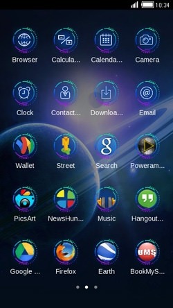 Saturn Space CLauncher Android Theme Image 2
