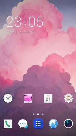 Pink Clouds CLauncher Android Theme Image 1
