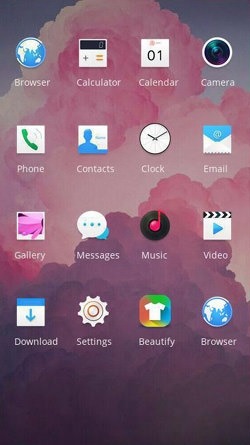 Pink Clouds CLauncher Android Theme Image 2