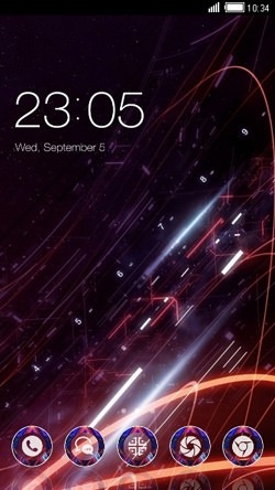 Neon Space CLauncher Android Theme Image 1