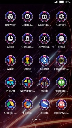 Neon Space CLauncher Android Theme Image 2
