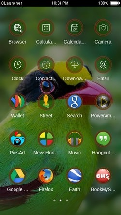 Green Magpie CLauncher Android Theme Image 2