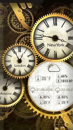 Gold Clock Android Wallpaper Image 3