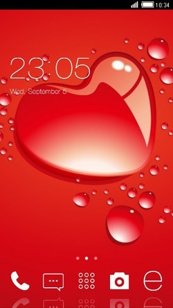 Red Heart CLauncher Android Theme Image 1