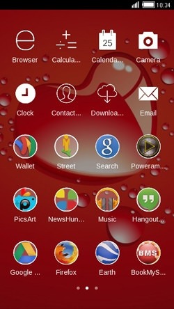 Red Heart CLauncher Android Theme Image 2