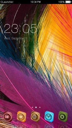 Colorful Feathers CLauncher Android Theme Image 1