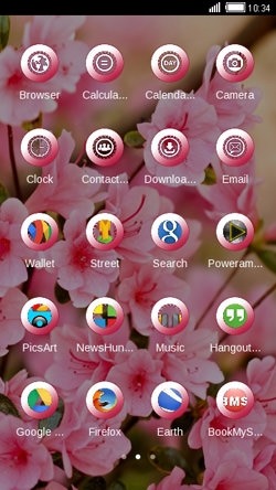 Pink Flowers CLauncher Android Theme Image 2