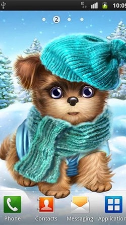 Cute And Sweet Puppy: Dress Him Up Android Wallpaper Image 1